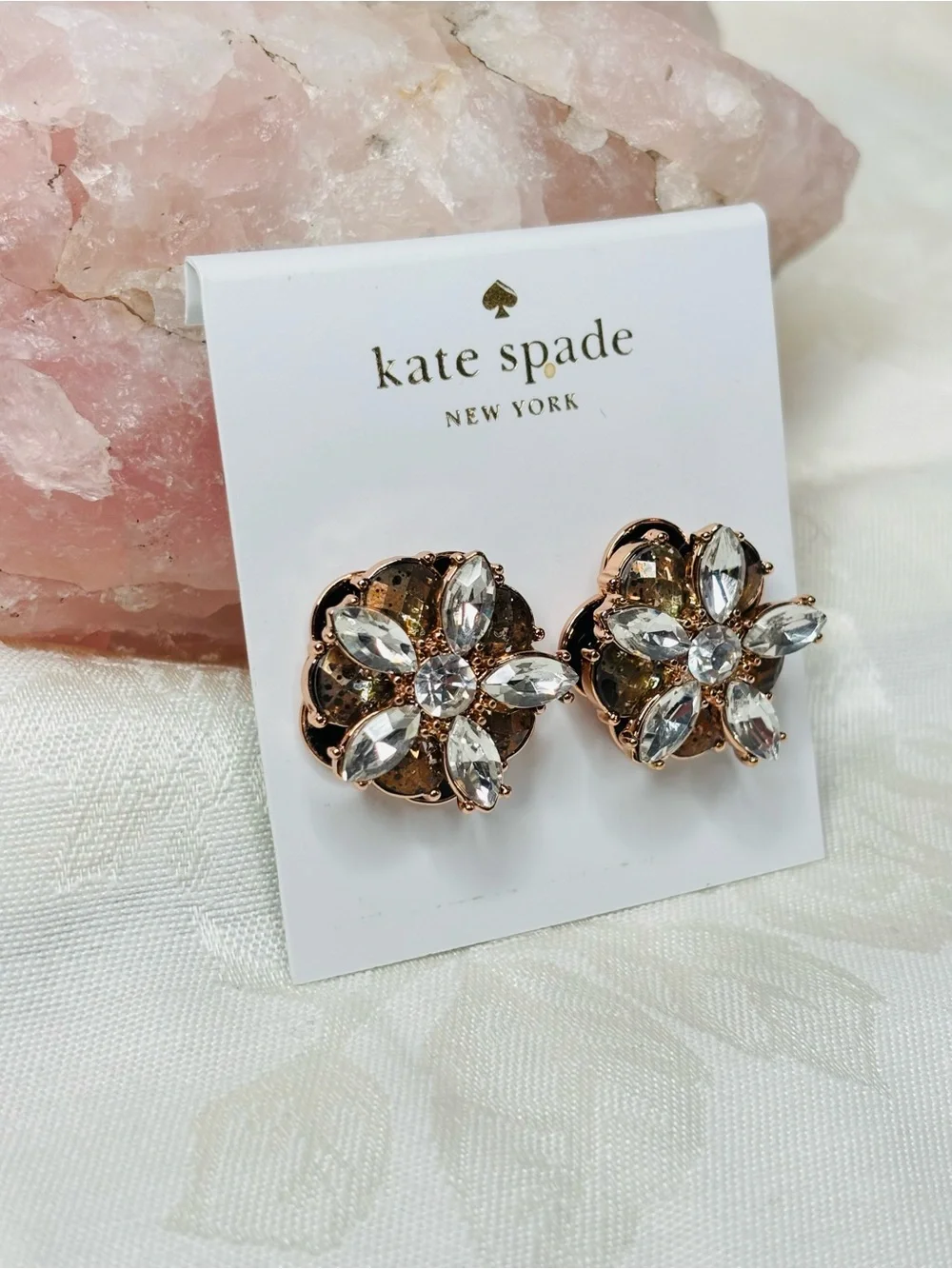 NWT Kate Spade Fame & Flowers Cluster Stud Earrings